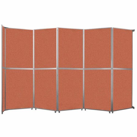 VERSARE Operable Wall Folding Room Divider 19'6" x 12'3" Papaya Fabric 1070254-2